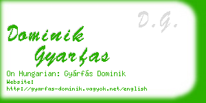 dominik gyarfas business card