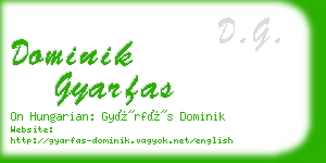 dominik gyarfas business card